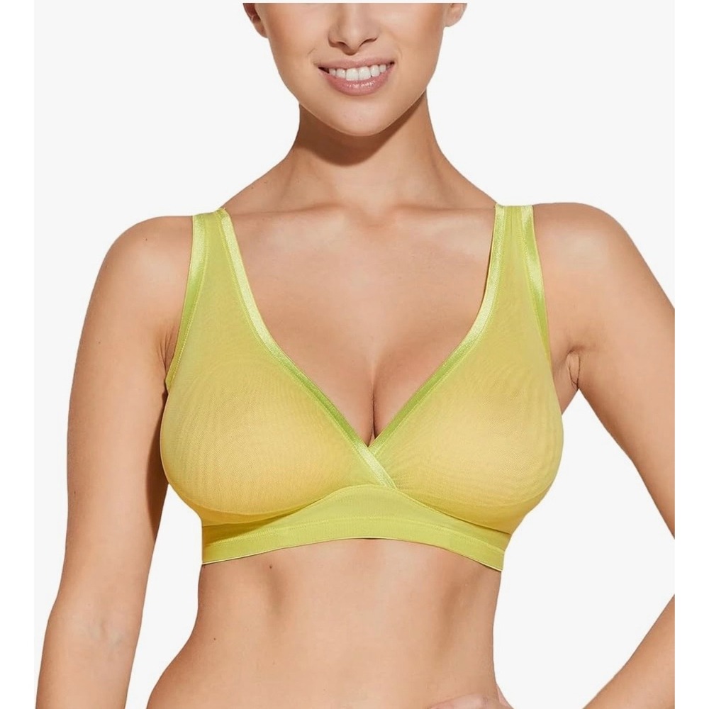 Cosabella Soire Curvy Sheer Mesh Bralette Chakra Green Medium